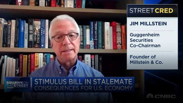 James Millstein, Guggenheim Securities co-chairman, joins ‘Squawk on the Street’ to discuss what a stimulus bill stuck in Congressional limbo could mean for the U.S. economy